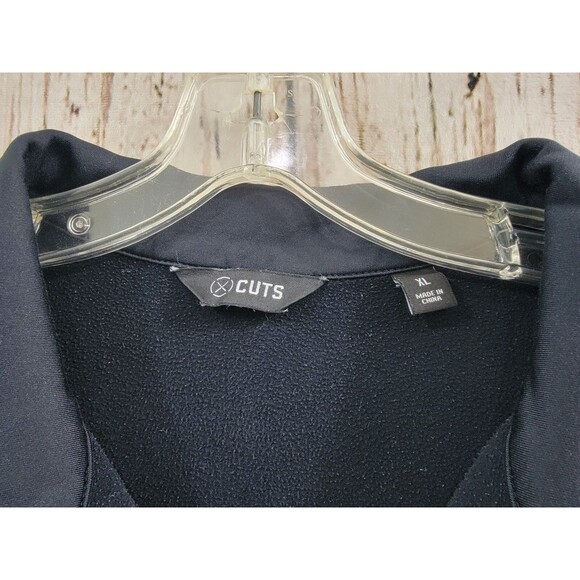 CUTS Clothing Men's XL Performance Q-zip 1/4 Zip Pullover Sweatshirt Black EUC - Picture 2 of 10